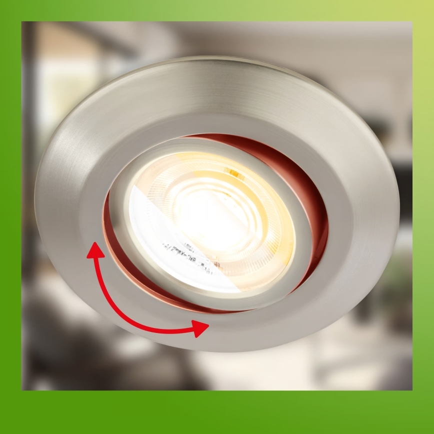 Briloner 7587032 - ZESTAW 3x ściemnialne oprawy sufitowe wpuszczane LED do łazienki KLIRA 1xLED/4,9W/230V 2500/3000/4000K IP23 matowy chrom