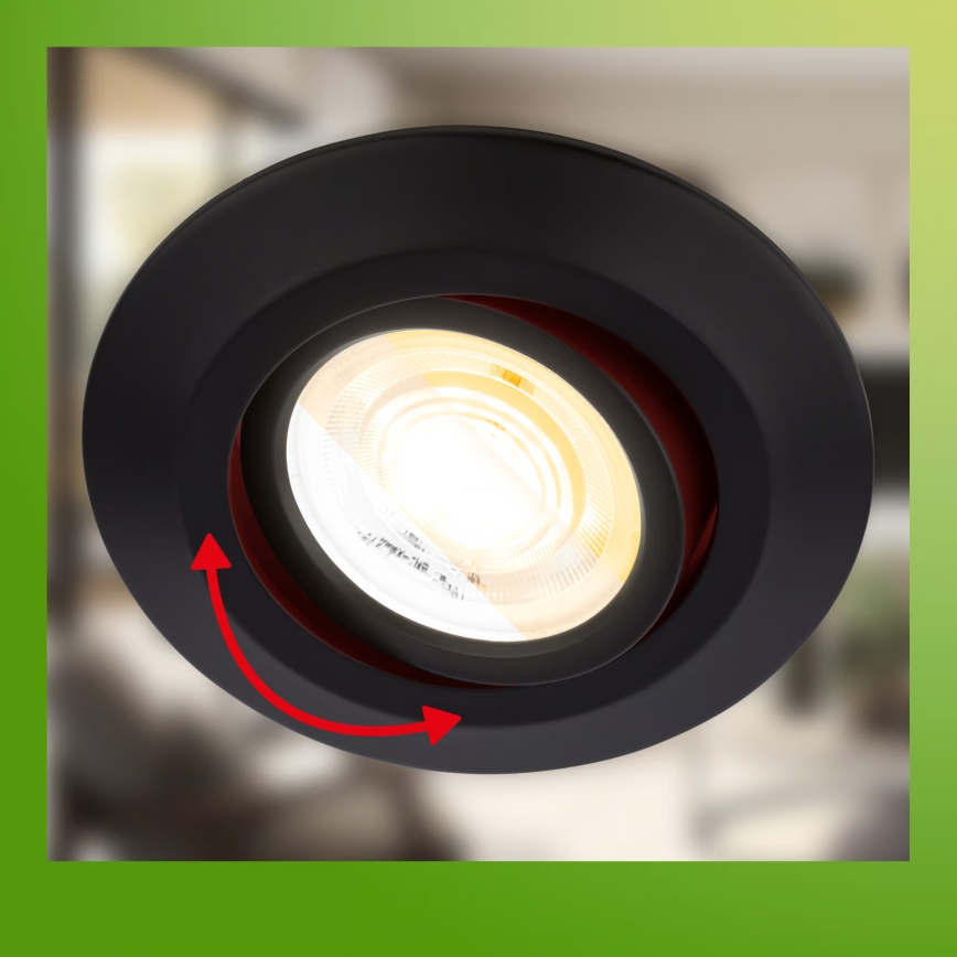 Briloner 7587035 - ZESTAW 3x LED ściemnialnych wpuszczanych opraw sufitowych do łazienki KLIRA LED/4,9W/230V 2500/3000/4000K IP23 czarne