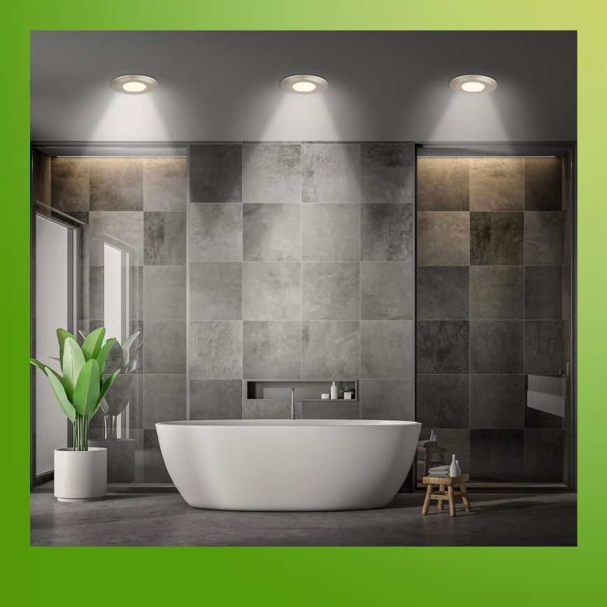 Briloner 7588032 - ZESTAW 3x LED łazienkowych wpuszczanych opraw sufitowych KLIRA LED/4,9W/230V 2500/3000/4000K IP44 matowy chrom