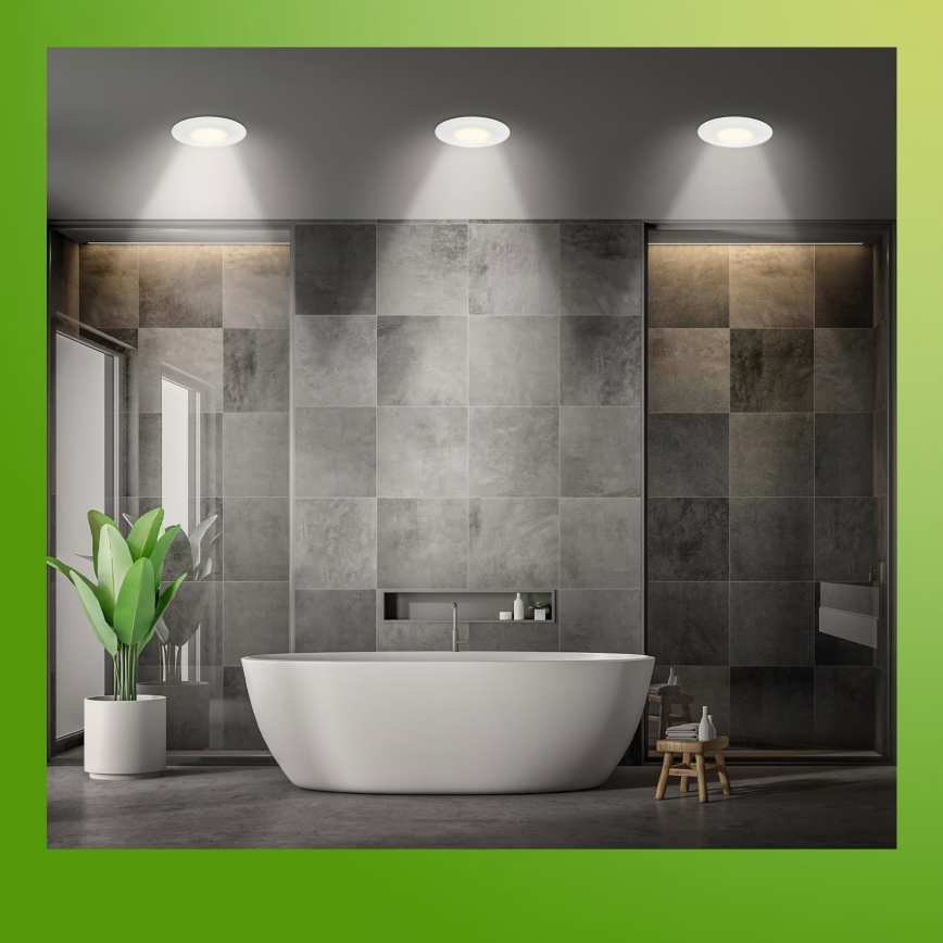 Briloner 7588036 - ZESTAW 3x wpuszczanych opraw sufitowych do łazienki KLIRA LED/4,9W/230V 2500/3000/4000K IP44 biały