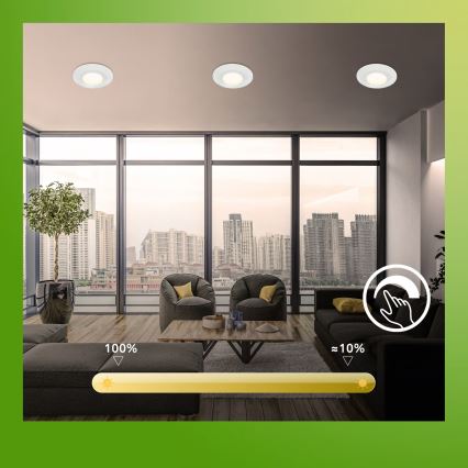 Briloner 7589036 - ZESTAW 3x ściemnialnych wpuszczanych opraw łazienkowych KLIRA LED/4,9W/230V 2500/3000/4000K IP44, biały