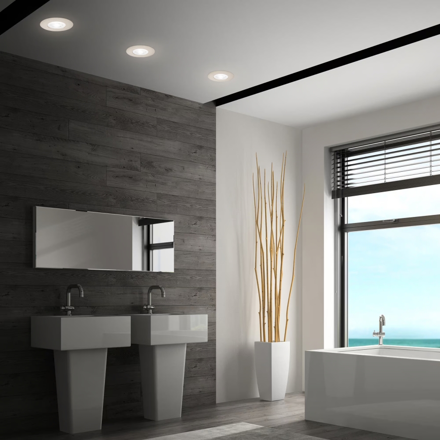 Briloner 7605032 - ZESTAW 3xLED Łazienkowa wpuszczana oprawa sufitowa 3xLED/4,9W/230V 2700/4000/6500K IP44 matowy chrom