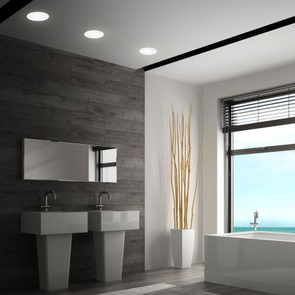 Briloner 7605036 - ZESTAW 3xLED Oprawa sufitowa wpuszczana do łazienki 3xLED/4,9W/230V 2700/4000/6500K IP44 biała