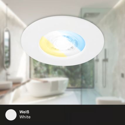 Briloner 7605036 - ZESTAW 3xLED wpuszczane oprawy sufitowe do łazienki LED/4,9W/230V 2700/4000/6500K IP44 biały