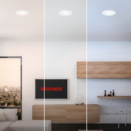 Briloner 7605036 - ZESTAW 3xLED wpuszczanych opraw sufitowych do łazienki 3xLED/4,9W/230V IP44 biały