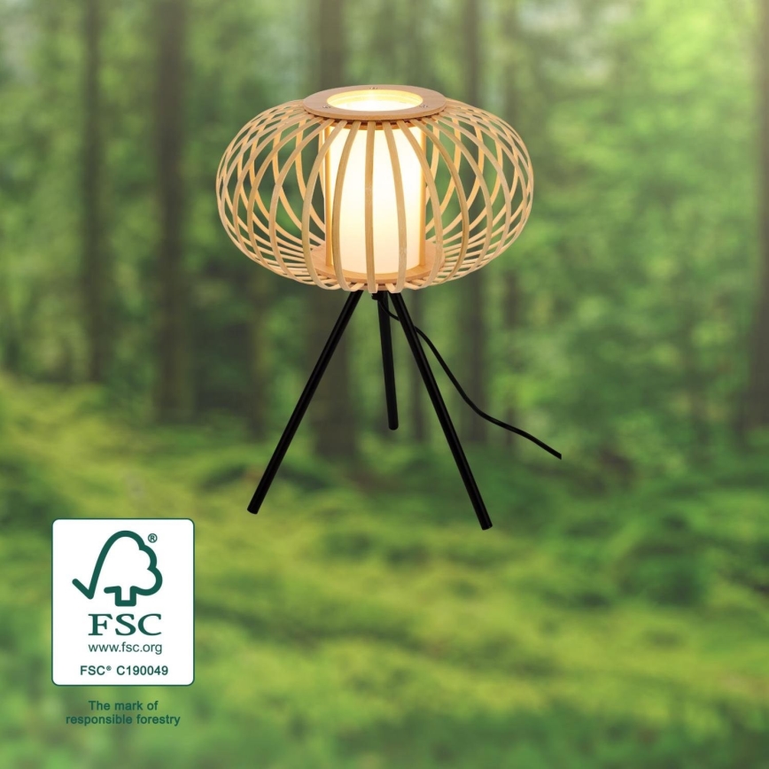 Briloner 7759011 - Lampa stołowa 1xE27/10W/230V bambus