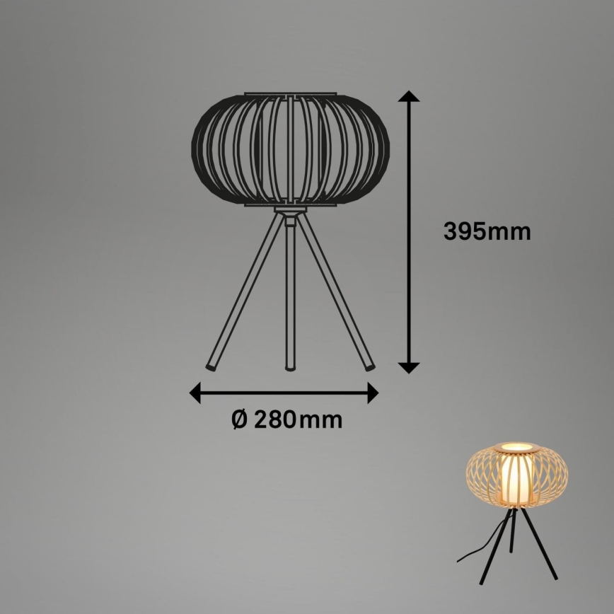 Briloner 7759011 - Lampa stołowa 1xE27/10W/230V bambus