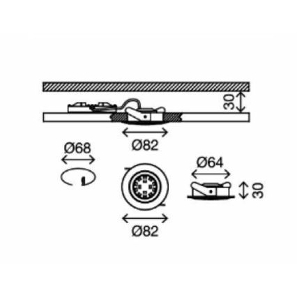 Briloner 8309-019 - LED Ściemnialne wpuszczane oświetlenie łazienkowe LED/5W/230V IP23