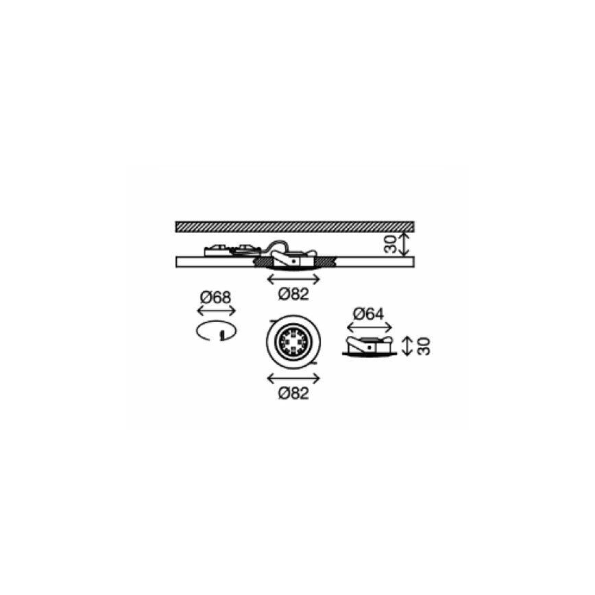 Briloner 8309-019 - LED Ściemnialne wpuszczane oświetlenie łazienkowe LED/5W/230V IP23