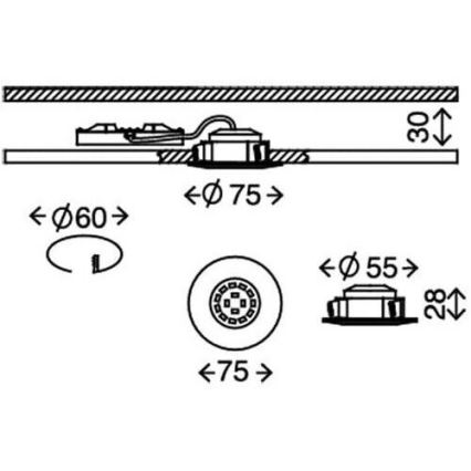 Briloner 8311-019 - LED Łazienkowa oprawa wpuszczana LED/5W/230V IP44