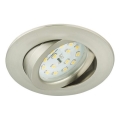 Briloner 8317-012 - Ściemnialna wpuszczana oprawa sufitowa LED do łazienki LED/5,5W/230V IP23 matowy chrom