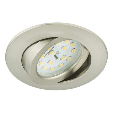 Briloner 8317-012 - Ściemnialna wpuszczana oprawa sufitowa LED do łazienki LED/5,5W/230V IP23 matowy chrom