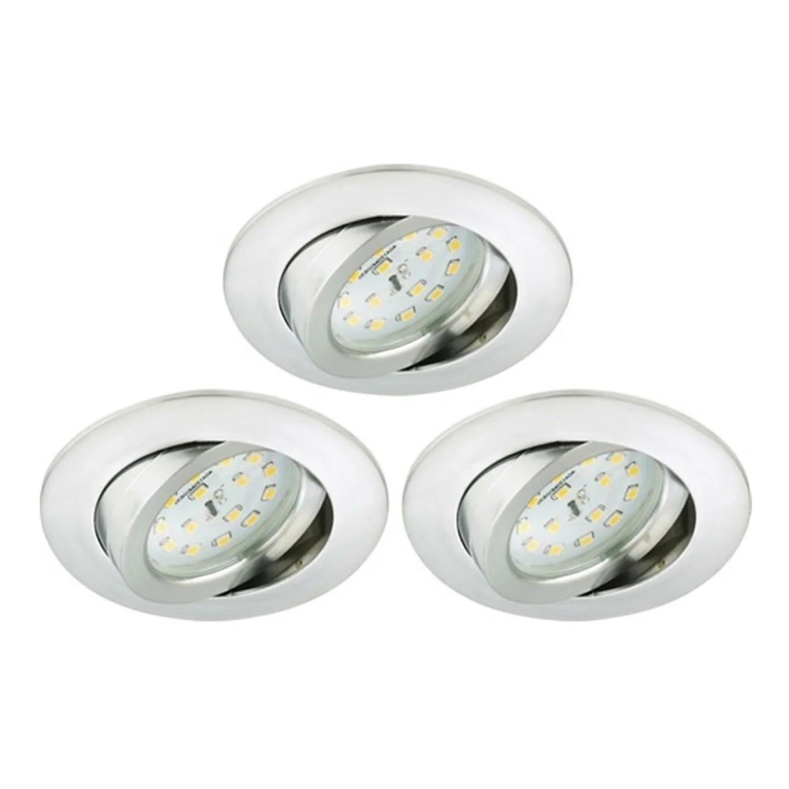 Briloner 8317-039-ZESTAW 3x LED Ściemnialne wpuszczane oświetlenie łazienkowe LED/5,5W/230V IP23