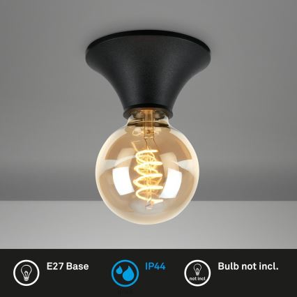Briloner - Lampa sufitowa łazienkowa 1xE27/10W/230V IP44 czarna