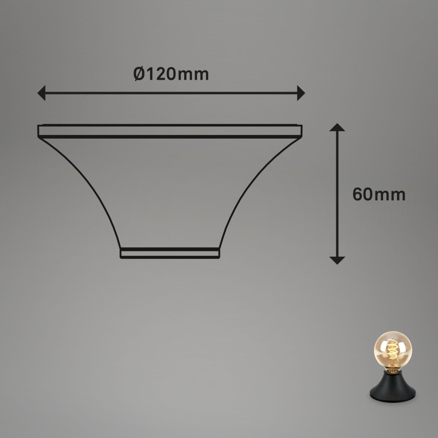 Briloner - Lampa sufitowa łazienkowa 1xE27/10W/230V IP44 czarna