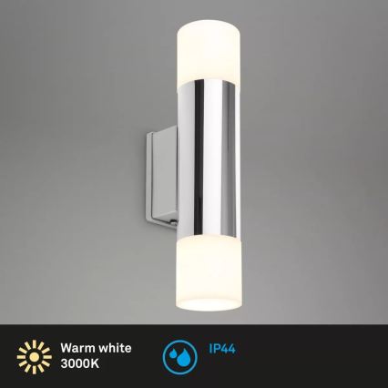 Briloner - LED kinkiet łazienkowy 2xGU10/4,8W/230V IP44 3000K błyszczący chrom