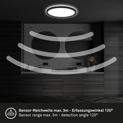 Briloner - LED oprawa sufitowa do łazienki z czujnikiem MOVE LED/18W/230V IP44 śr. 29 cm biała