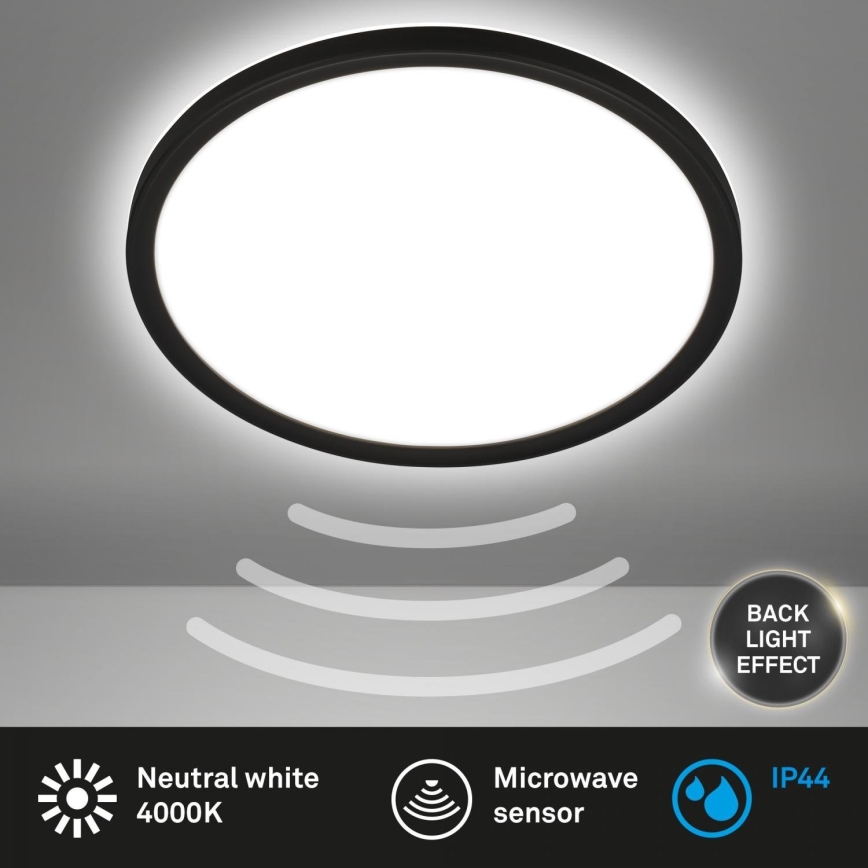 Briloner - LED oprawa sufitowa do łazienki z czujnikiem MOVE LED/18W/230V IP44 śr. 29 cm biała