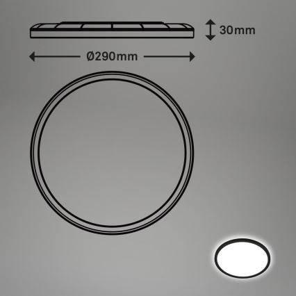 Briloner - LED oprawa sufitowa do łazienki z czujnikiem MOVE LED/18W/230V IP44 śr. 29 cm biała