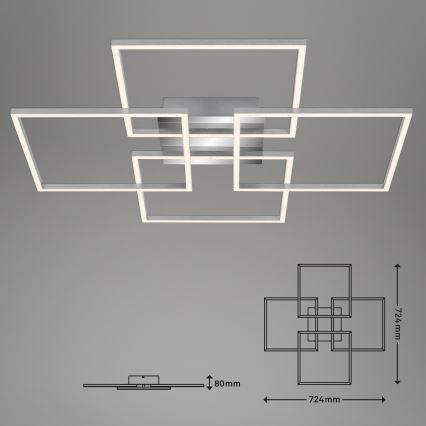 Briloner - LED regulowany sufitowy żyrandol FRAME 4xLED/12W/230V