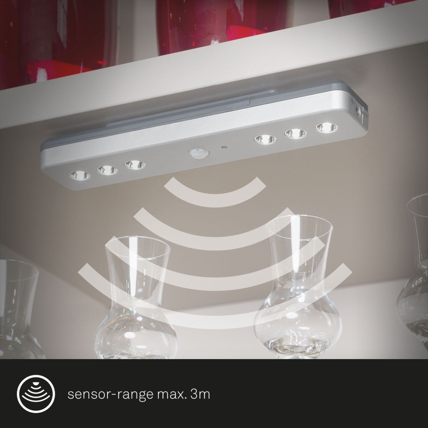 Briloner - LED Oświetlenie orientacyjne z czujnikiem LERO LED/0,48W/6xAAA