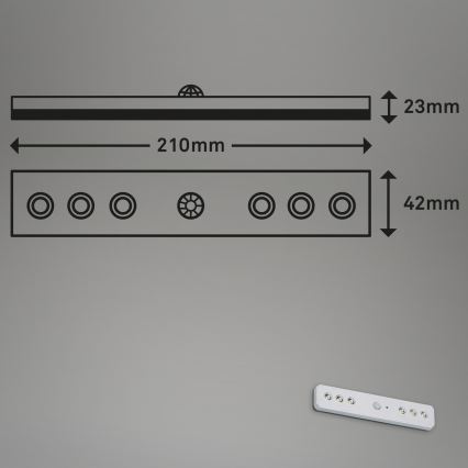 Briloner - LED Oświetlenie orientacyjne z czujnikiem LERO LED/0,48W/6xAAA