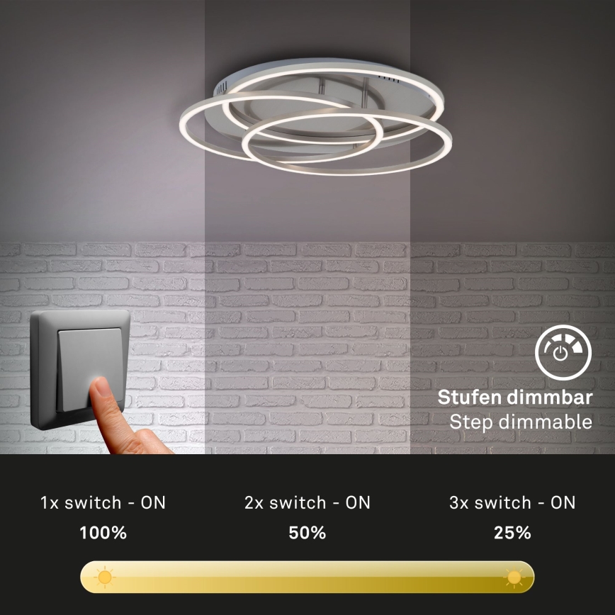 Briloner - LED Plafon ściemnialny FRAMES LED/60W/230V matowy chrom