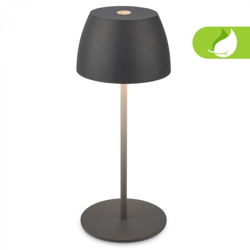 Briloner - LED ściemnialna ładowalna dotykowa lampa stołowa zewnętrzna MINI LED/2,5W/5V IP44 1800 mAh antracyt