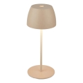 Briloner - LED ściemnialna, ładowalna, dotykowa zewnętrzna lampa stołowa MINI LED/2,5W/5V IP44 1800 mAh beżowa