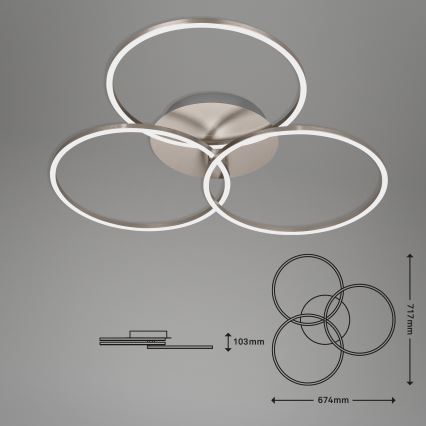 Briloner - LED Ściemnialny żyrandol natynkowy FRAME LED/40W/230V