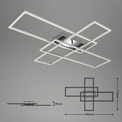 Briloner - LED Ściemnialny żyrandol natynkowy FRAME LED/50W/230V