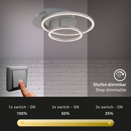 Briloner - LED regulowane oświetlenie sufitowe FRAMES LED/24,5W/230V