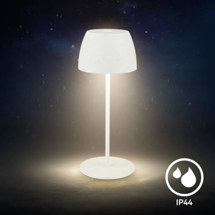 Briloner - LED ściemnialna, ładowalna, dotykowa lampa stołowa zewnętrzna MINI LED/2,5W/5V IP44 1800 mAh biała
