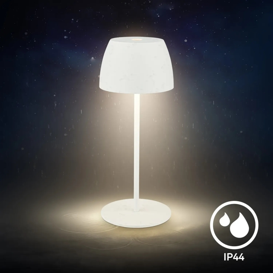 Briloner - LED ściemnialna, ładowalna, dotykowa lampa stołowa zewnętrzna MINI LED/2,5W/5V IP44 1800 mAh biała