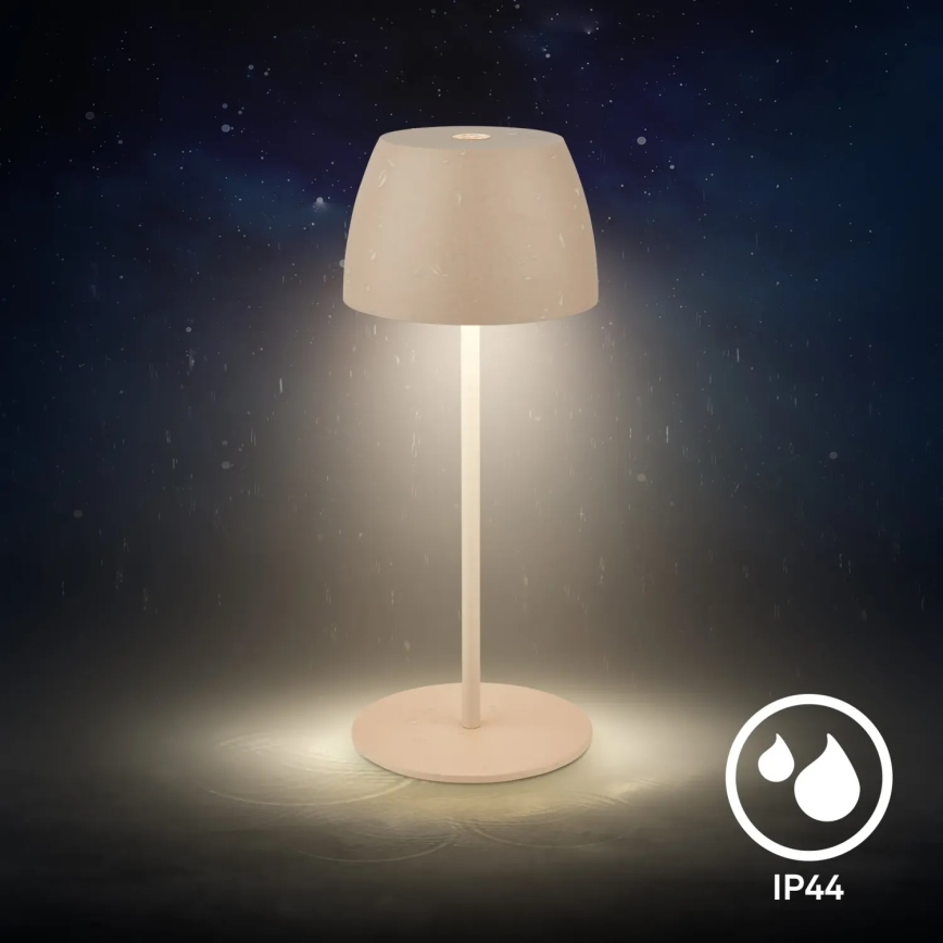 Briloner - LED ściemnialna, ładowalna, dotykowa zewnętrzna lampa stołowa MINI LED/2,5W/5V IP44 1800 mAh beżowa