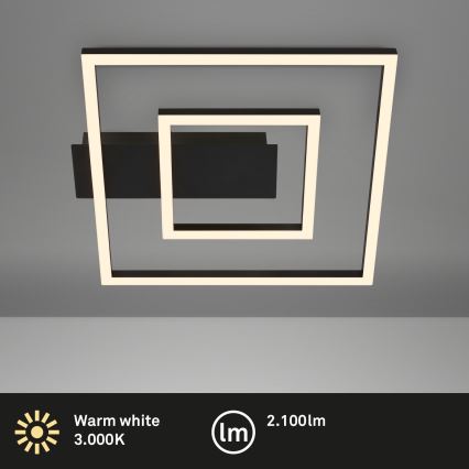 Briloner - Oprawa sufitowa LED FRAME LED/22W/230V 3000K 30x32 cm czarna