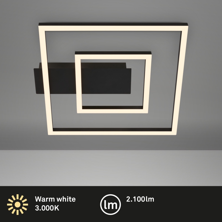 Briloner - Oprawa sufitowa LED FRAME LED/22W/230V 3000K 30x32 cm czarna