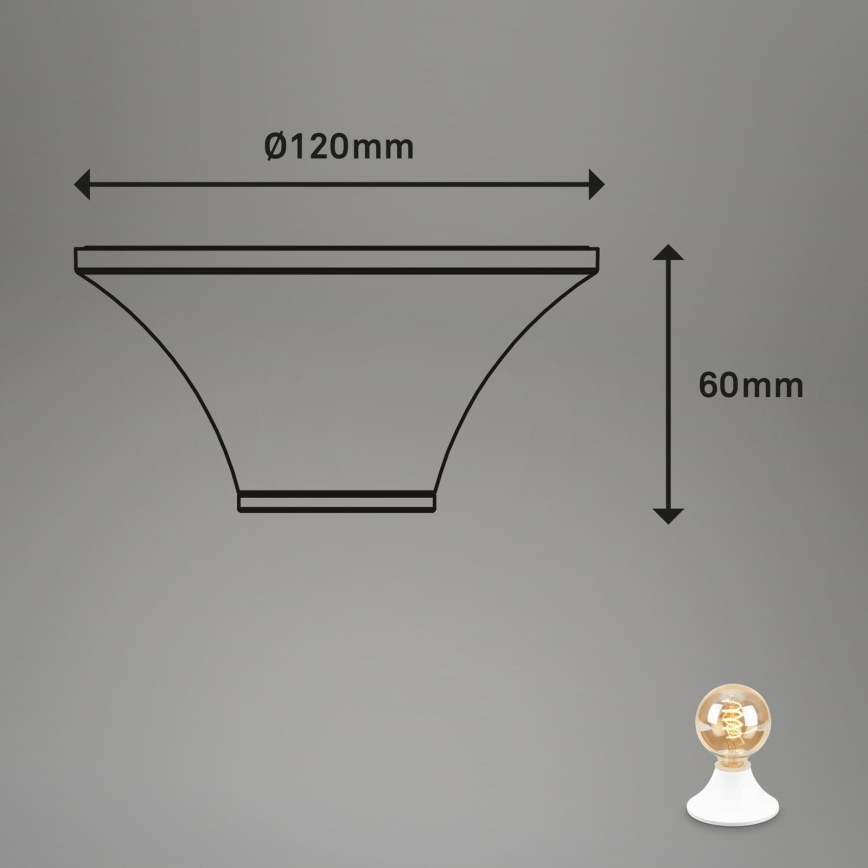 Briloner - Plafon łazienkowy 1xE27/10W/230V IP44 biały