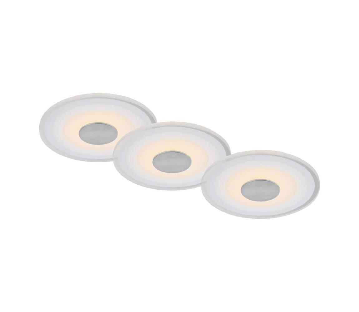 Briloner - ZESTAW 3x LED Łazienkowa oprawa wpuszczana LED/6W/230V IP44 chrom