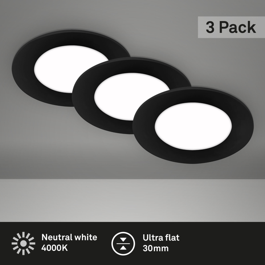 Briloner - ZESTAW 3x LED Łazienkowa oprawa wpuszczana LED/3W/230V IP23