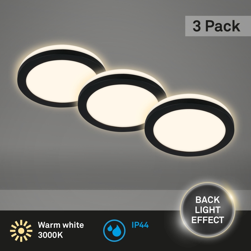 Briloner - ZESTAW 3x LED Łazienkowa oprawa wpuszczana LED/3W/230V IP44