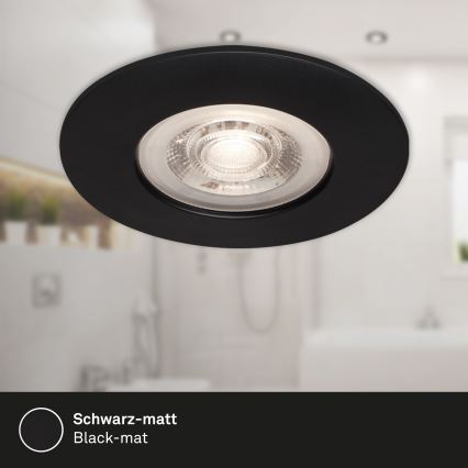 Briloner - ZESTAW 3x LED Łazienkowa oprawa wpuszczana LED/4,9W/230V IP44 czarna