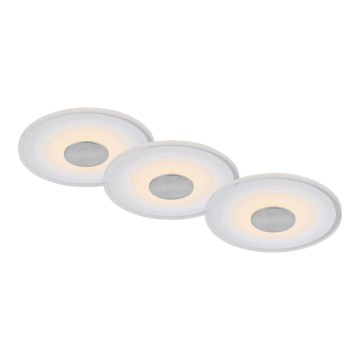 Briloner - ZESTAW 3x LED Łazienkowa oprawa wpuszczana LED/6W/230V IP44 chrom