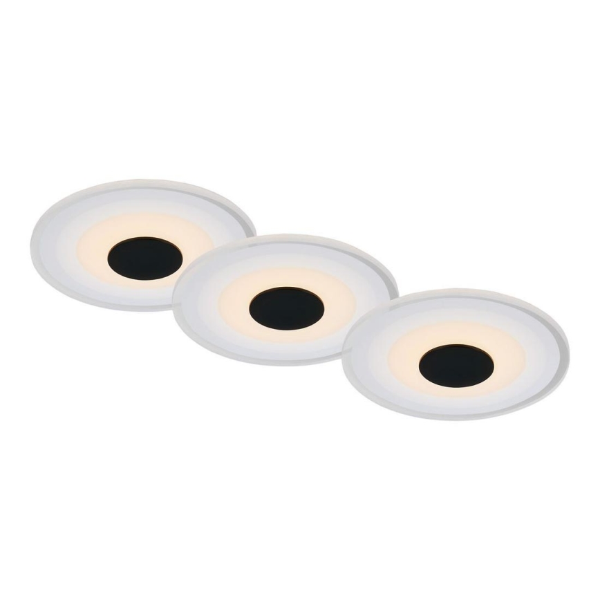 Briloner - ZESTAW 3x LED Łazienkowa oprawa wpuszczana LED/6W/230V IP44 czarna