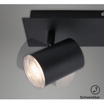 Briloner  10476221 - Łazienkowe oświetlenie punktowe 2xGU10/5W/230V IP44 czarne