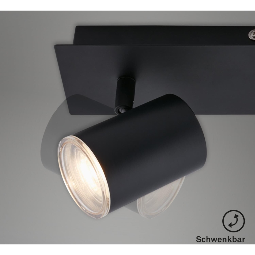 Briloner  10476221 - Łazienkowe oświetlenie punktowe 2xGU10/5W/230V IP44 czarne