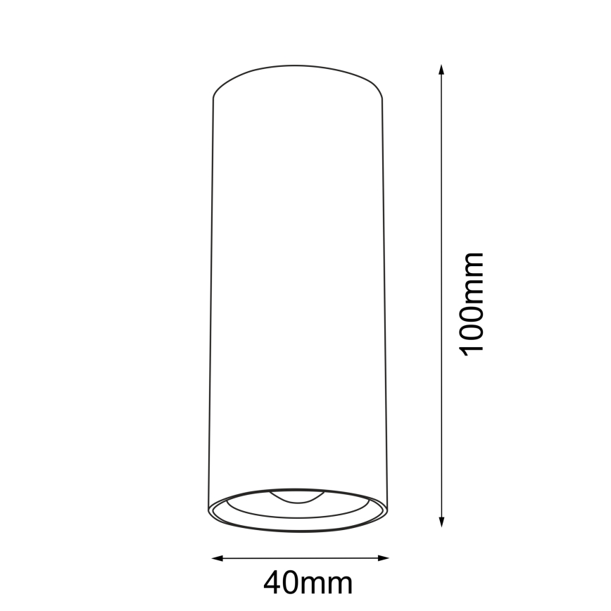 Brosline - Lampa punktowa 1xGU10/4W/230V czarna