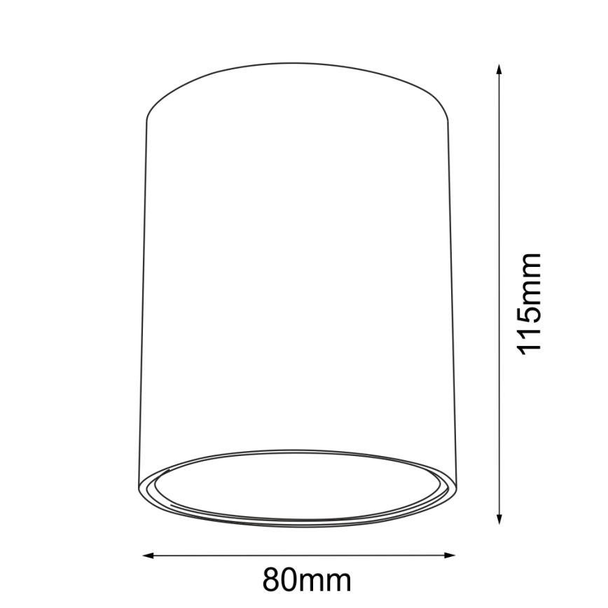 Brosline - Oprawa punktowa 1xGU10/10W/230V czarna