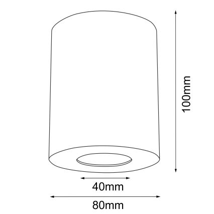 Brosline - Łazienkowa oprawa punktowa 1x GU10/10W/230V IP44, biała