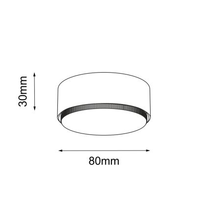 Brosline - Oprawa punktowa 1xGX53/9W/230V czarna